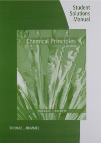 cover of the book Student Solutions Manual for Zumdahl/DeCoste's Chemical Principles, 8th