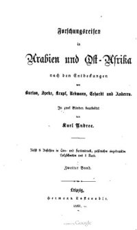 cover of the book Forschungsreisen in Arabien und Ost-Afrika nach den Entdeckungen von Burton, Speke, Krapf, Rebmann, Ehrhardt und Anderen