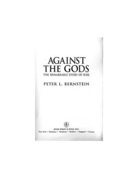 cover of the book Against The Gods The Remarkable Story of Risk