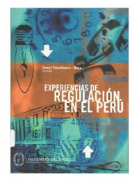 cover of the book Experiencias de regulación en el Perú