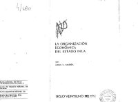 cover of the book La organización económica del Estado inca