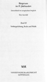 cover of the book Verbürgerlichung, Recht und Politik