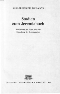 cover of the book Studien zum Jeremiabuch: e. Beitr. zur Frage nach d. Entstehung d. Jeremiabuches