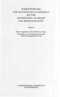 cover of the book Fortschritte in der Geschichtswissenschaft durch Reichstagsaktenforschung : 4 Beiträge aus der Arbeit an den Reichstagsakten des 15. und 16. Jahrhunderts