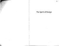 cover of the book The spirit of design : objects, environment and meaning