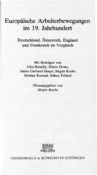 cover of the book Europäische Arbeiterbewegungen im 19. Jahrhundert : Deutschland, Österreich, England und Frankreich im Vergleich