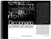 cover of the book Diccionario de análisis del discurso (Diccionarios)