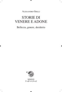 cover of the book Storie di Venere e Adone. Bellezza, genere, desiderio