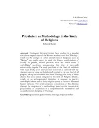 cover of the book Polytheism as Methodology in the Study of Religions