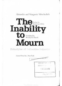 cover of the book The Inability to Mourn: Principles of Collective Behavior