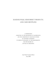 cover of the book Random walk, semi-direct products, and card shuffling