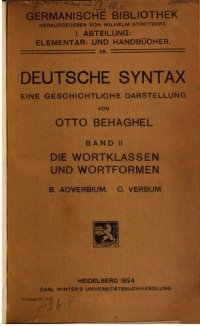 cover of the book Die Wortklassen und Wortformen : B. Adverbium C. Verbum