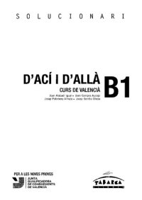 cover of the book D'ací i d'allà B1. Solucionari