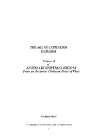 cover of the book The Age of Capitalism (1830-1865)