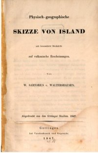 cover of the book Physisch-geographische Skizze von Island mit besonderer Rücksicht auf vulkanische Erscheinungen