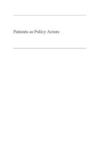 cover of the book Patients as Policy Actors