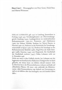 cover of the book Luhmann - Biographie, Attitüden, Zettelkasten - Interview (1985)