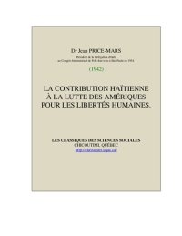 cover of the book La contribution haïtienne à la lutte des Amériques pour les libertés humaines.