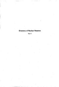 cover of the book Directory of Nuclear Reactors, Vol. 10. Power and Research Reactors