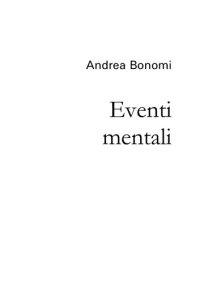 cover of the book Eventi mentali