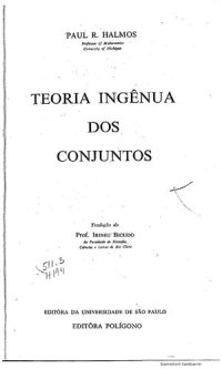 cover of the book Teoria Ingênua dos Conjuntos