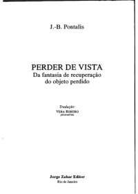 cover of the book Perder de Vista. Da Fantasia de Recuperação do Objeto