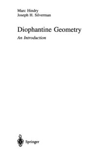 cover of the book Diophantine Geometry