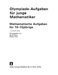 cover of the book Olympiade-Aufgaben für junge Mathematiker: Mathematische Aufgaben für 10-15jährige