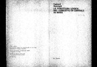 cover of the book La struttura logica del concetto di capitale in Marx