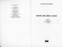 cover of the book Smith, Ricardo, Marx