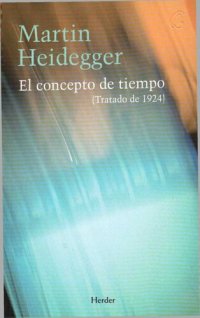 cover of the book El concepto de tiempo (Tratado de 1924)