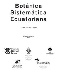 cover of the book Botánica sistemática Ecuatoriana