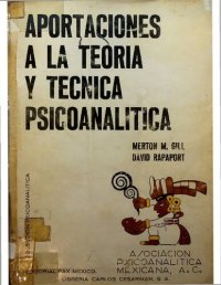 cover of the book Aportaciones a la teoría y técnica psicoanalítica