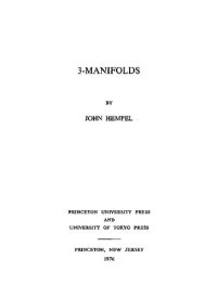 cover of the book 3-manifolds