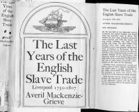 cover of the book The last years of the English slave trade : Liverpool 1750-1807