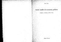 cover of the book Scritti inediti di economia politica