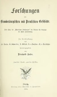 cover of the book Forschungen zur Brandenburgischen und Preußischen Geschichte (Neue Folge der "Märkischen Forschungen" des Vereins für Geschichte der Mark Brandenburg