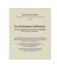 cover of the book La résistance haïtienne. (L’occupation américaine d’Haïti)