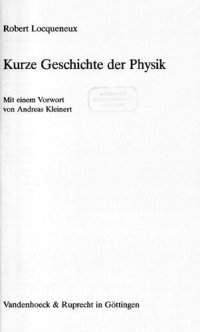 cover of the book Kurze Geschichte der Physik