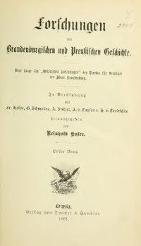 cover of the book Forschungen zur Brandenburgischen und Preußischen Geschichte (Neue Folge der "Märkischen Forschungen" des Vereins für Geschichte der Mark Brandenburg