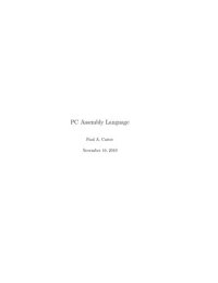 cover of the book PC Assembly Language