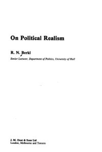 cover of the book On Political Realism