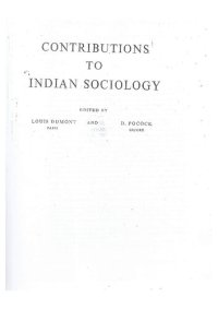 cover of the book For a Sociology of India