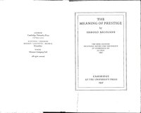 cover of the book The meaning of prestige