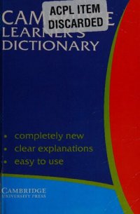 cover of the book Cambridge Learner's Dictionary