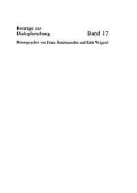 cover of the book Dialoganalyse VI/2. Referate der 6. Arbeitstagung, Prag 1996