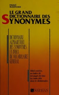 cover of the book Le grand dictionnaire des synonymes