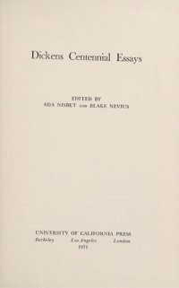 cover of the book Dickens Centennial Essays