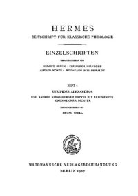 cover of the book Euripides Alexandros und andere Strassburger Papyri mit Fragmenten griechischer Dichtung