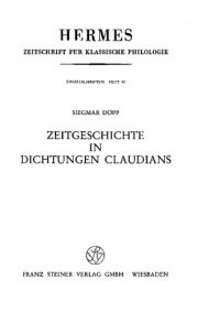 cover of the book Zeitgeschichte in Dichtungen Claudians